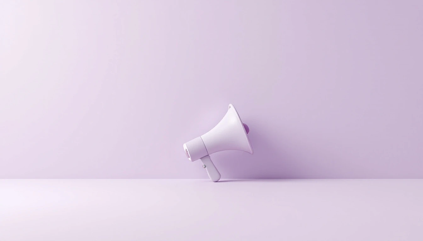 Un mégaphone posé de biais