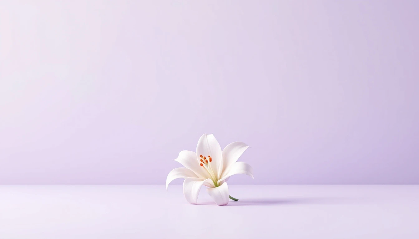 Une fleur posée à plat