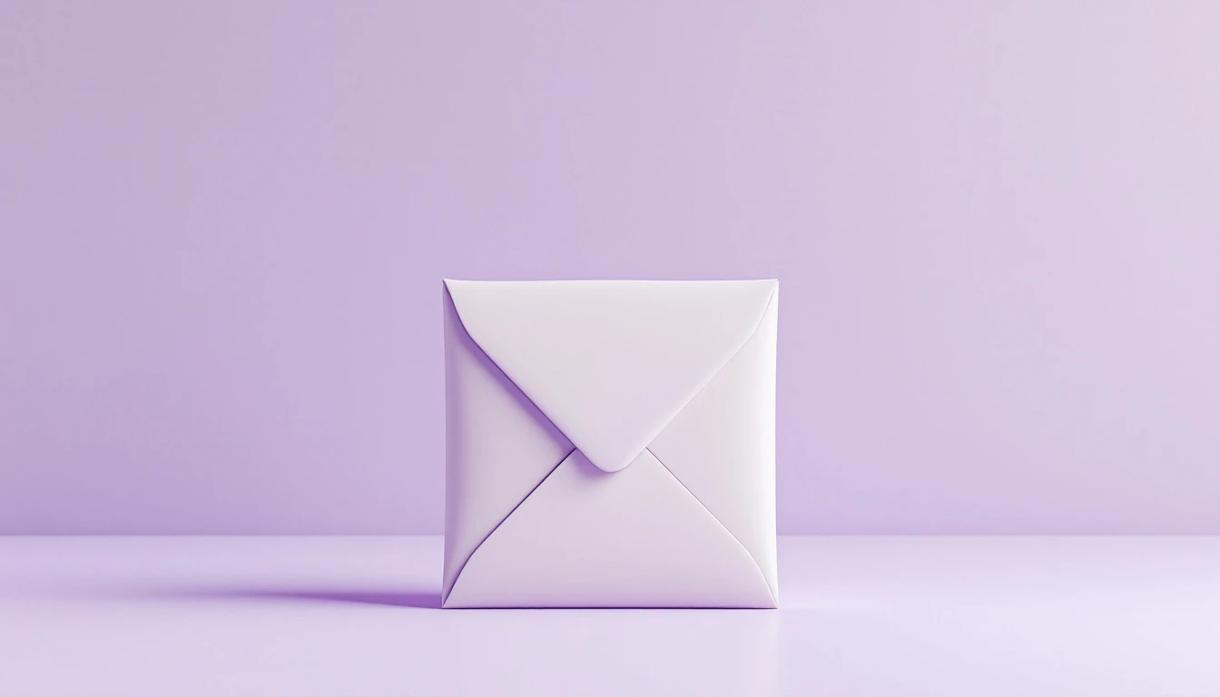 Un courrier recommandé posé debout