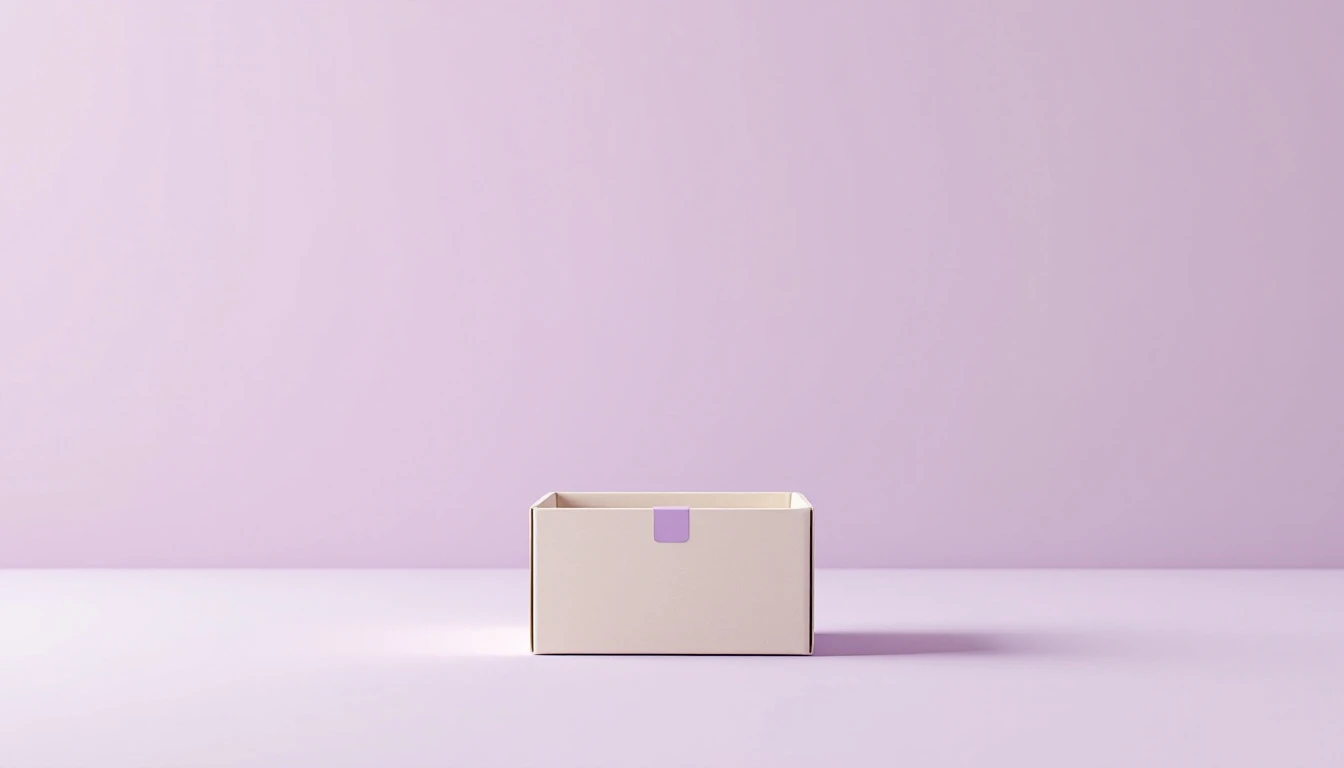 Une boîte ouverte et vide