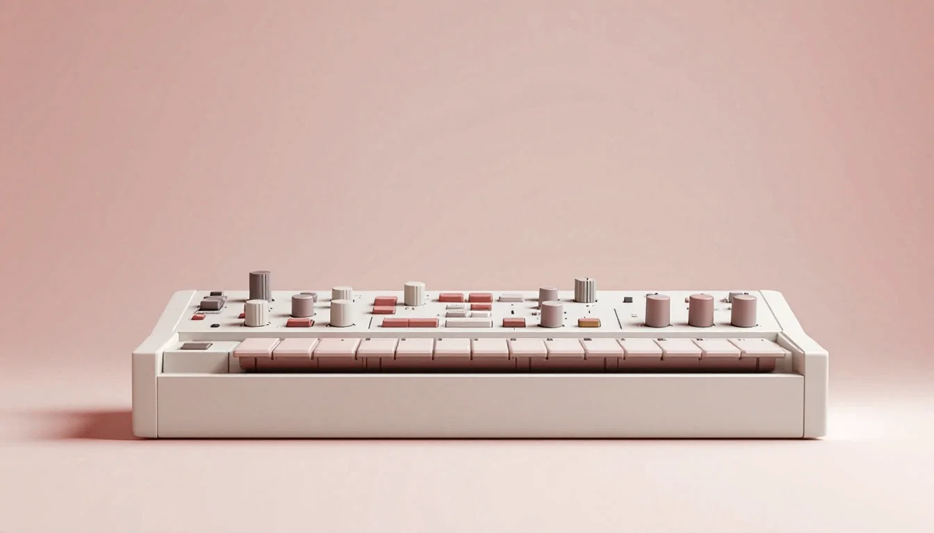 Un synthétiseur de table aux boutons ronds