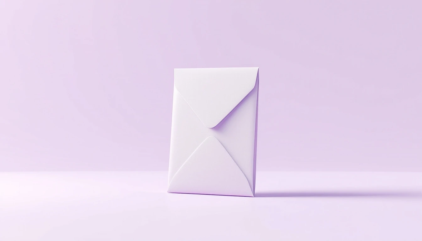 Une enveloppe posée debout