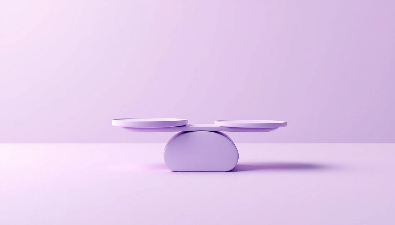 Une balance à deux plateaux