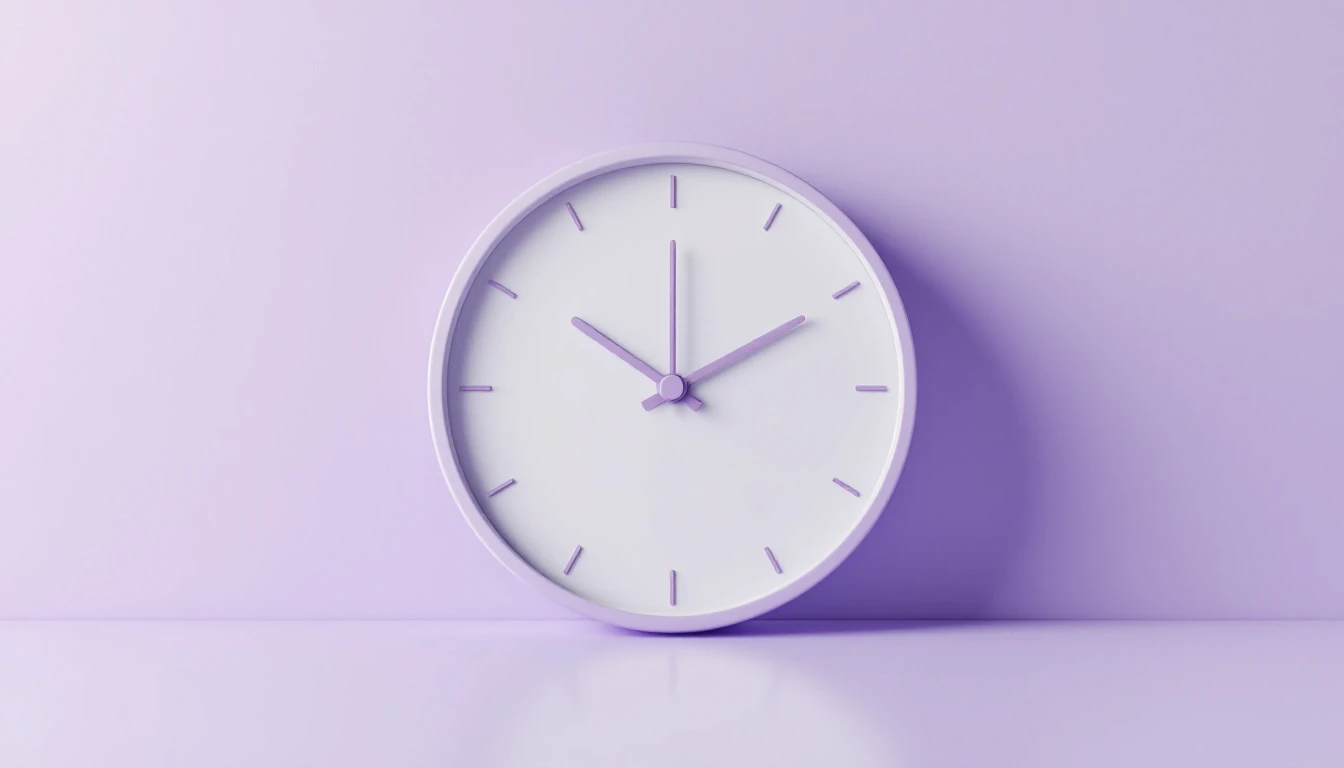 Une horloge posée à plat