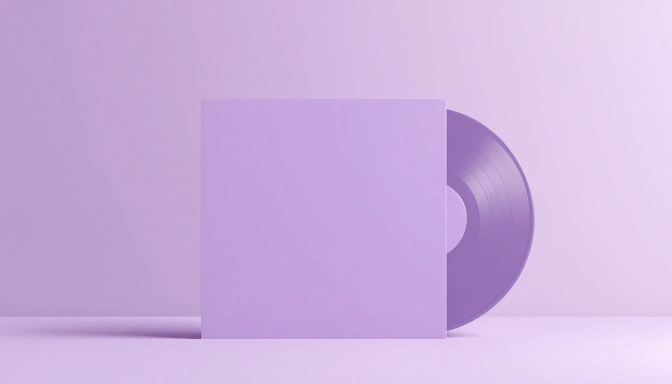 Un disque vinyle posé sur la tranche