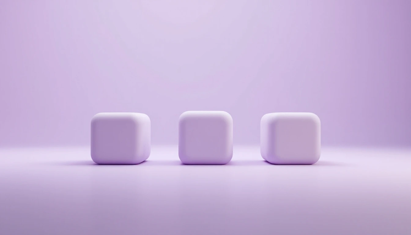 Trois cubes alignés, le troisième légèrement à l'écart