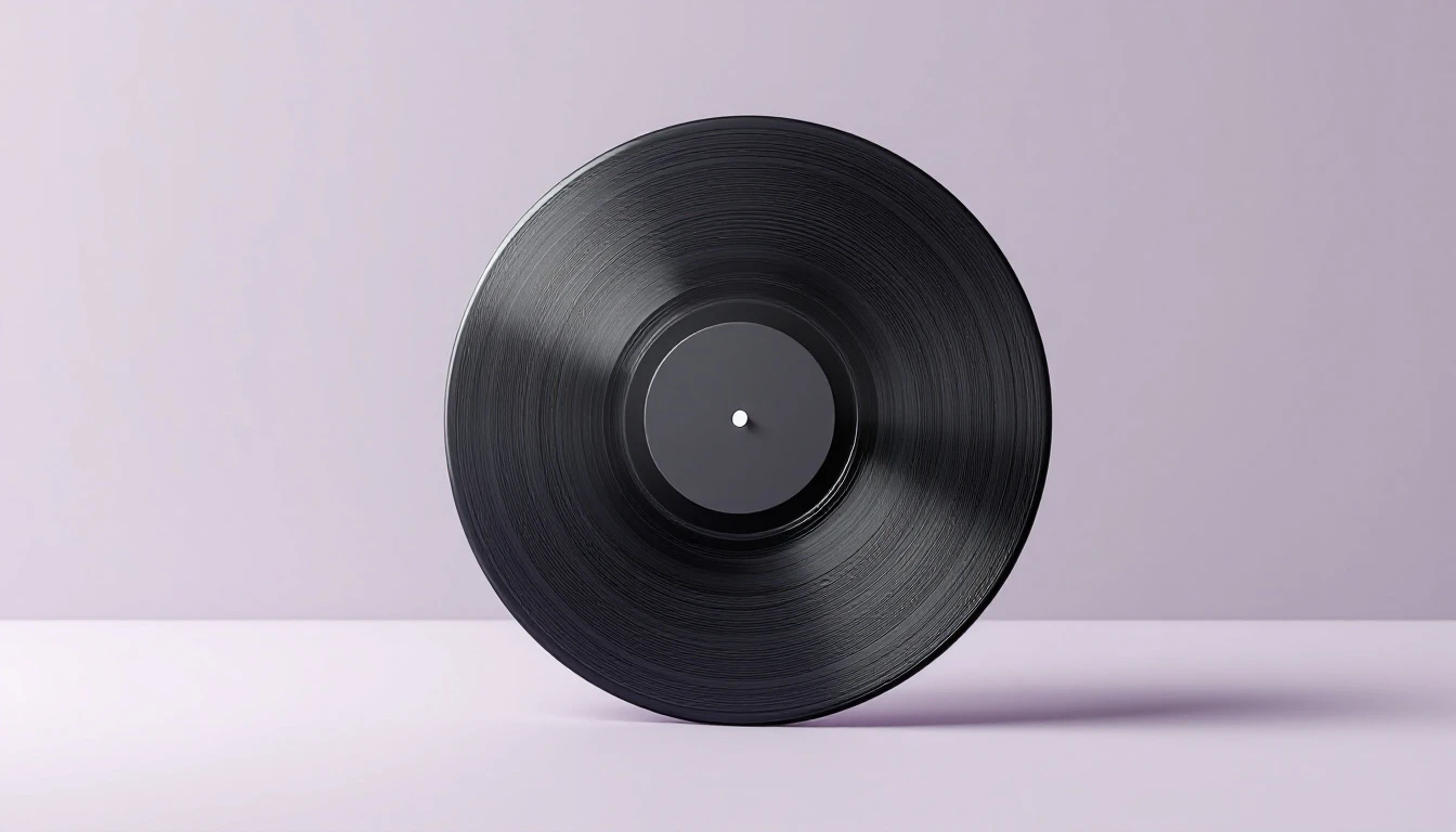 Un disque posé sur la tranche
