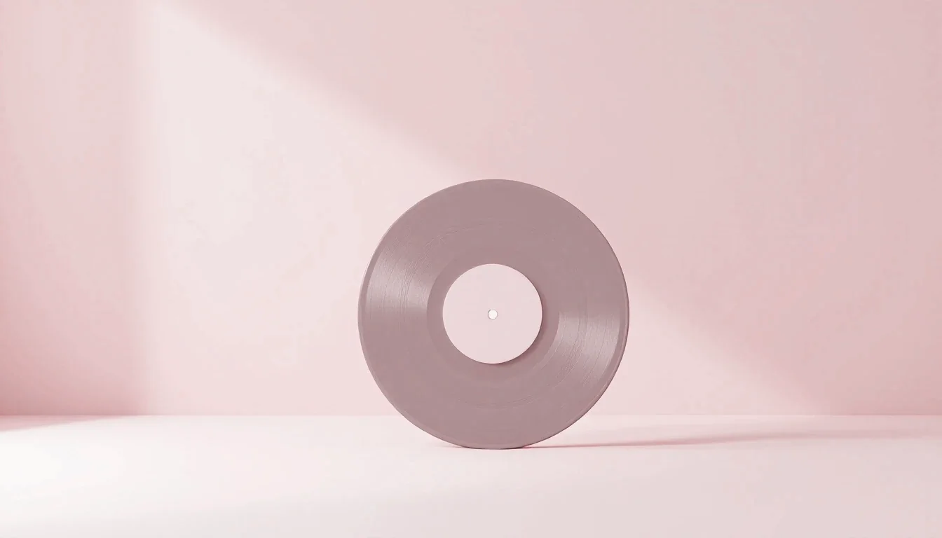 Un disque posé sur la tranche