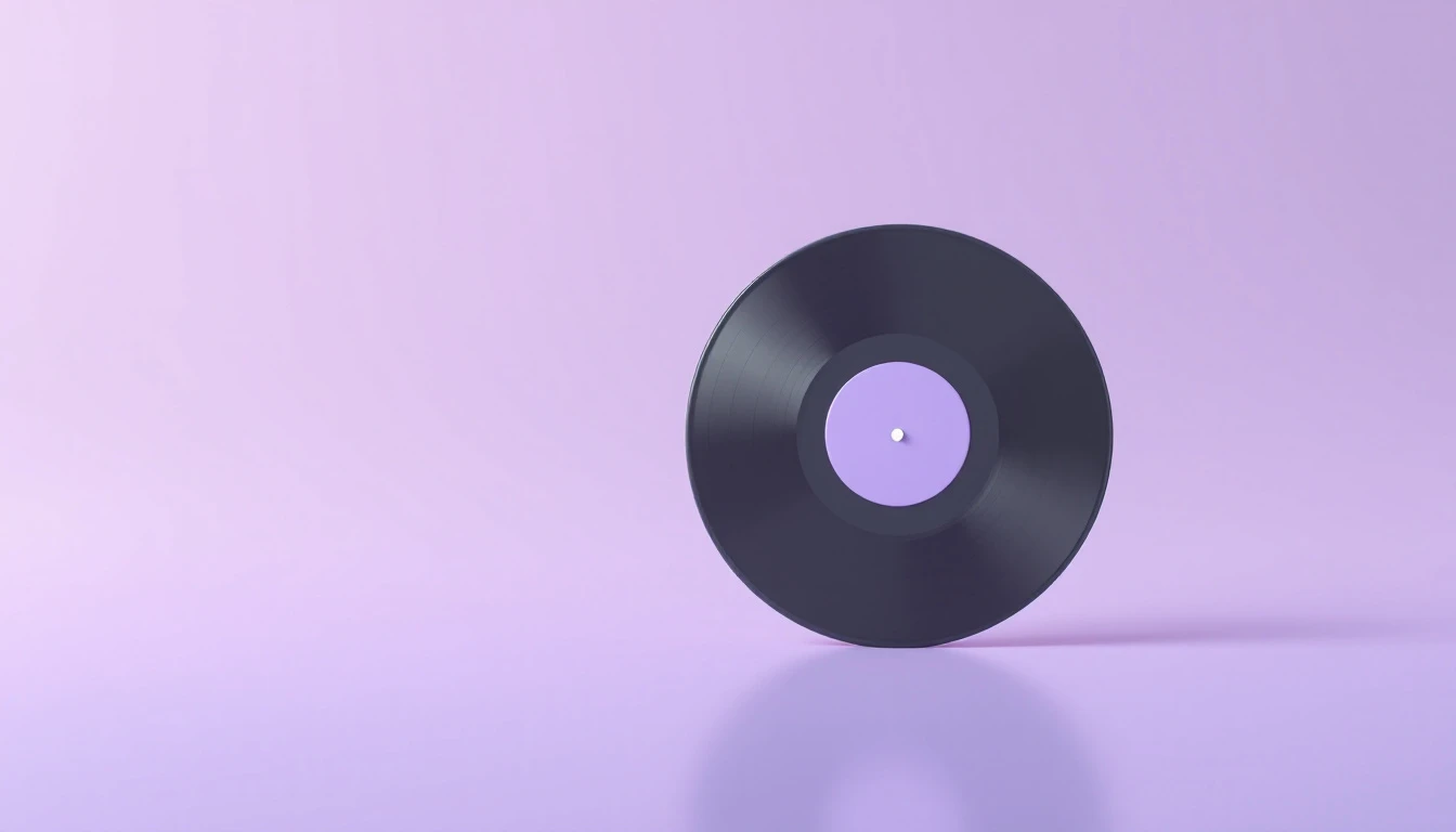 Un disque posé sur la tranche