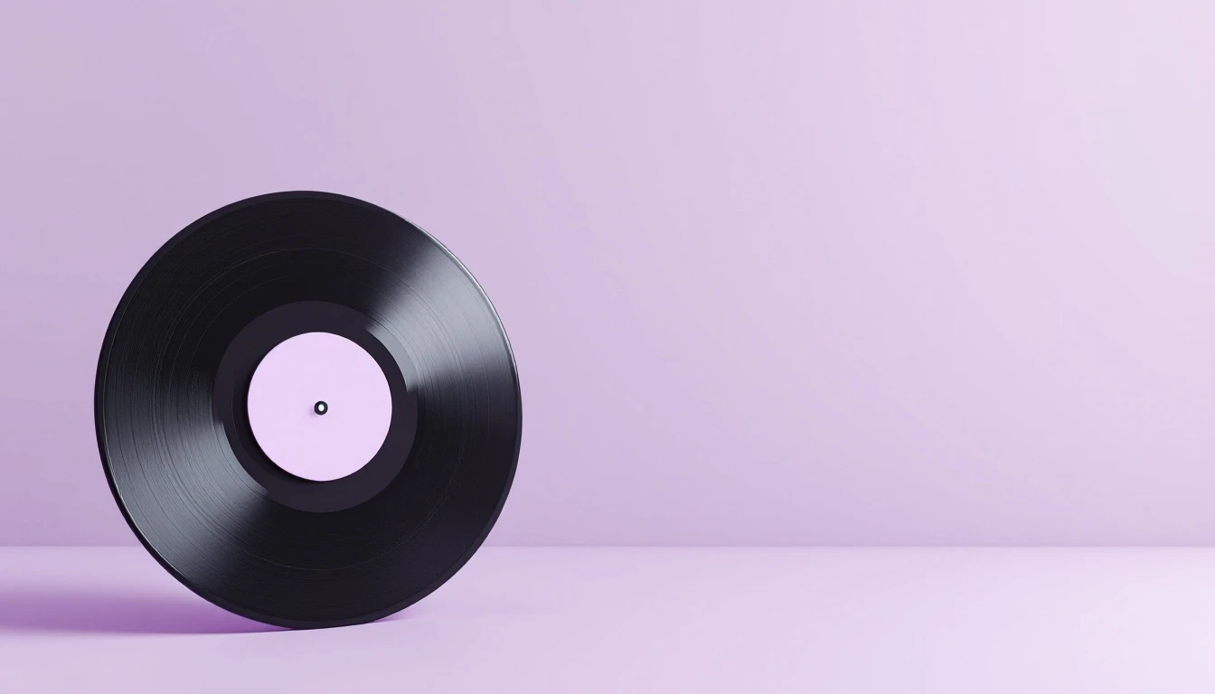 Un disque posé sur la tranche