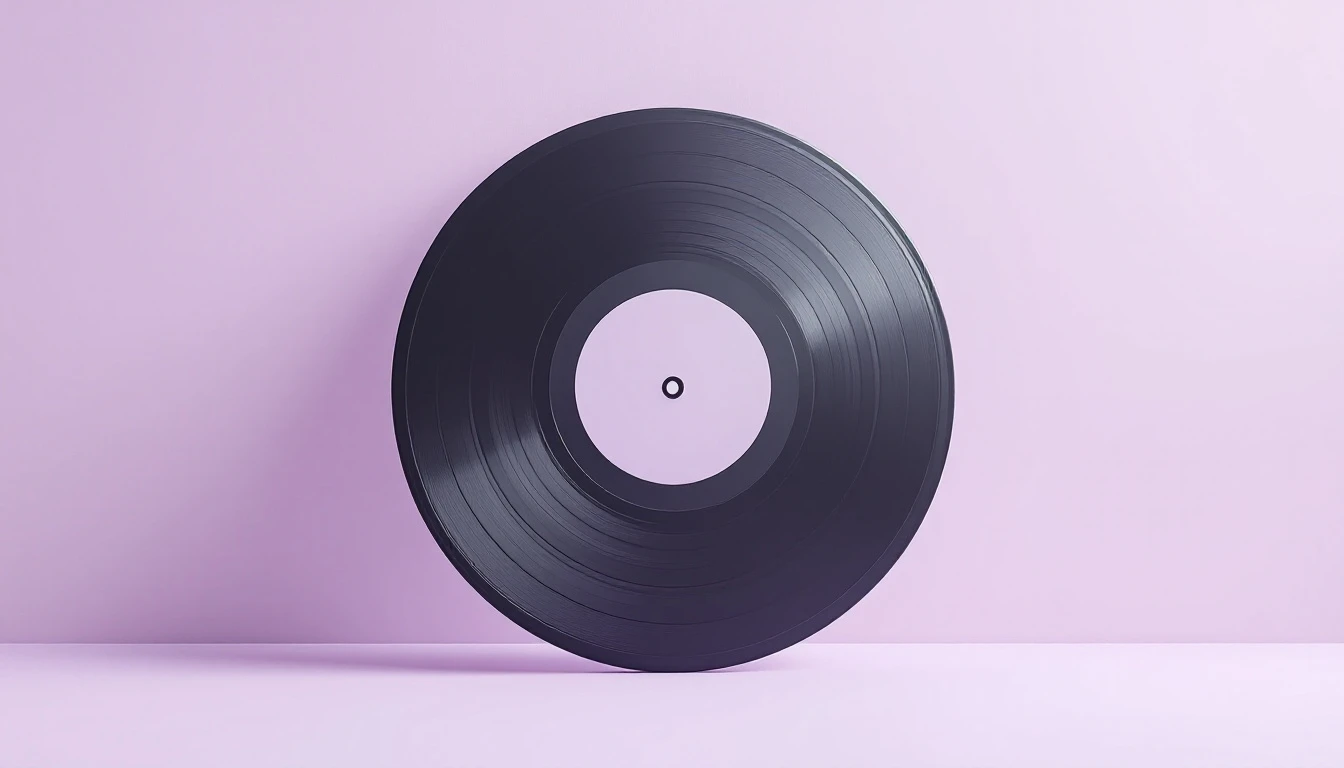 Un disque posé sur la tranche