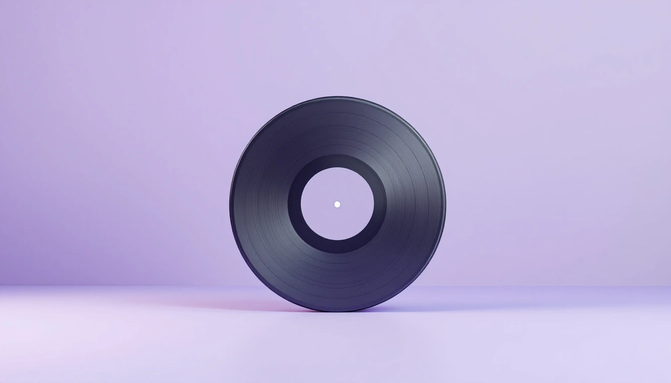 Un disque posé sur la tranche
