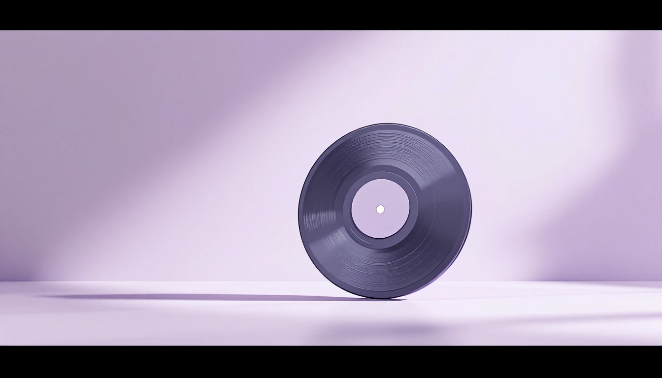 Un disque posé sur la tranche