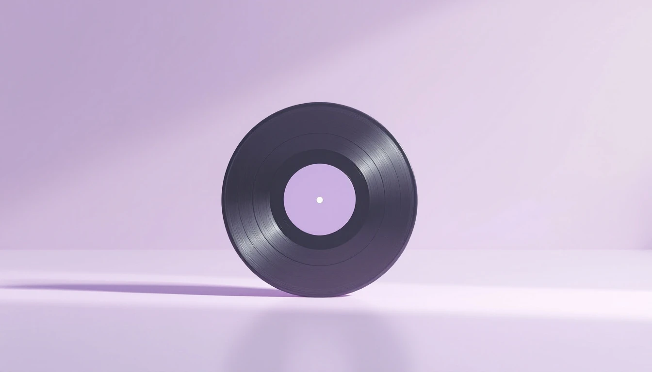 Un disque posé sur la tranche