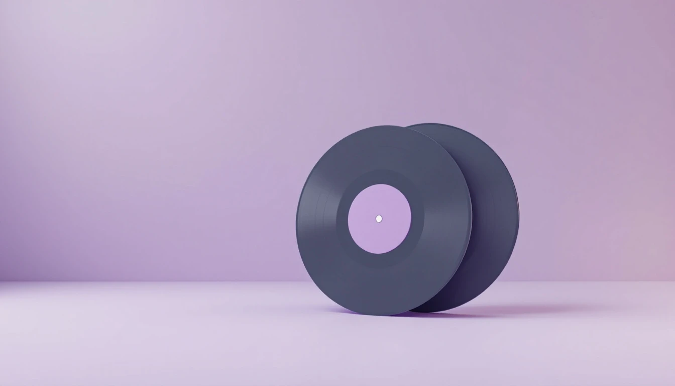 Un disque posé sur la tranche