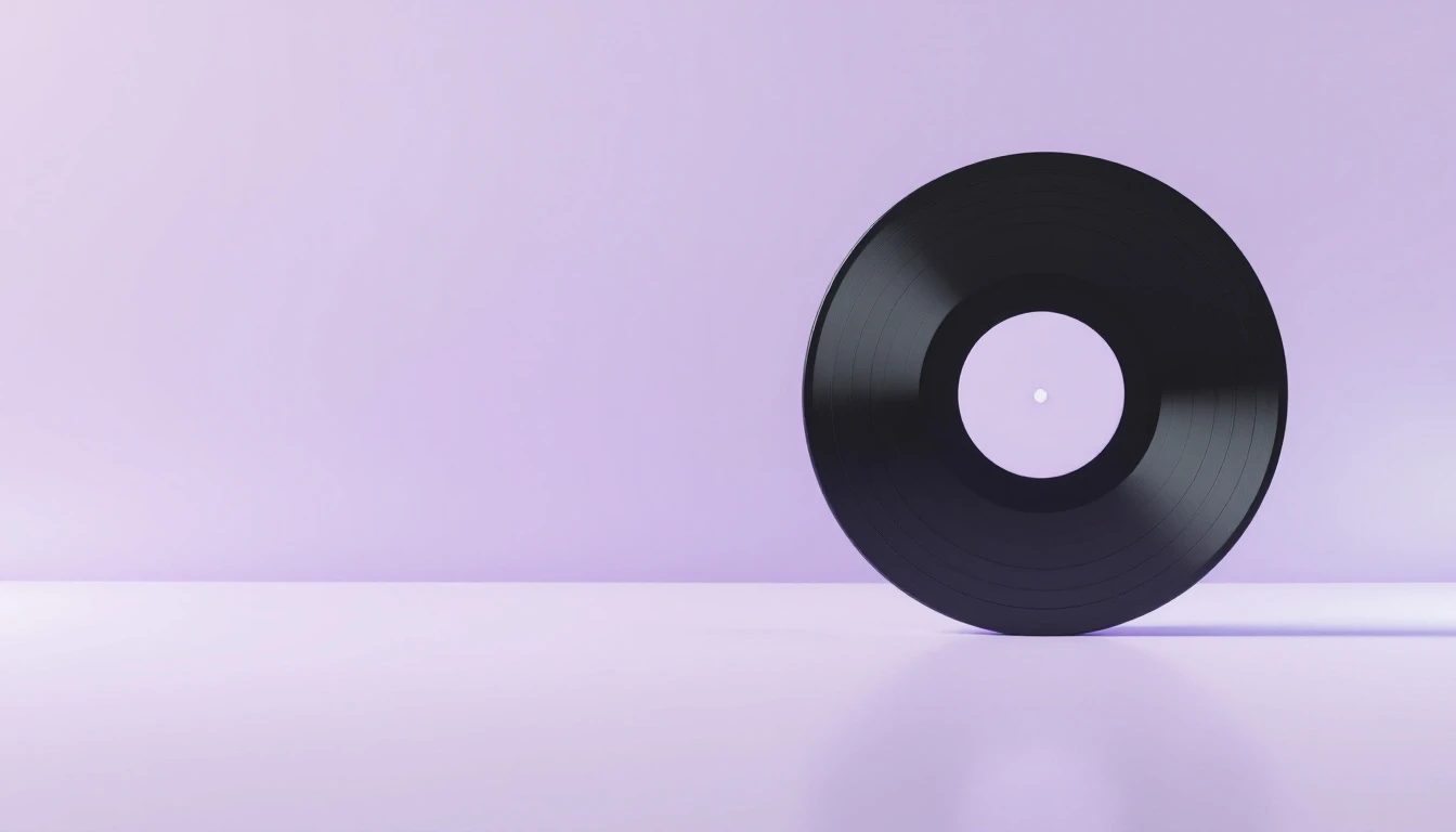 Un disque posé sur la tranche