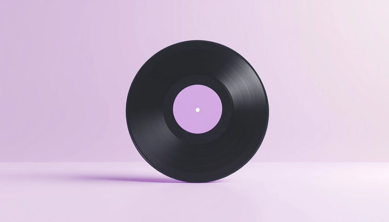 Un disque posé sur la tranche