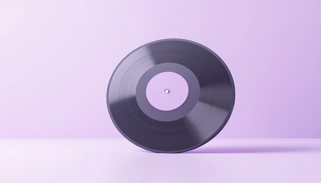 Un disque posé sur la tranche