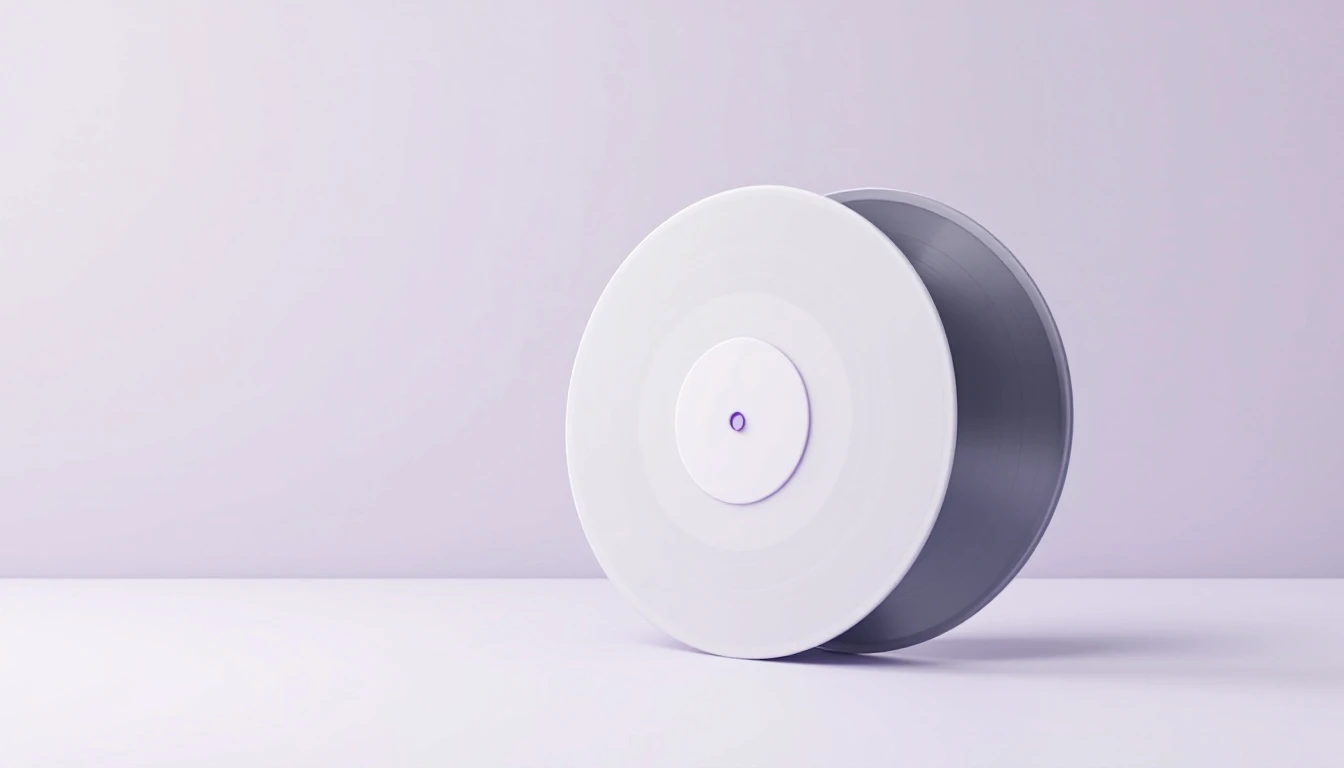 Un disque posé sur la tranche