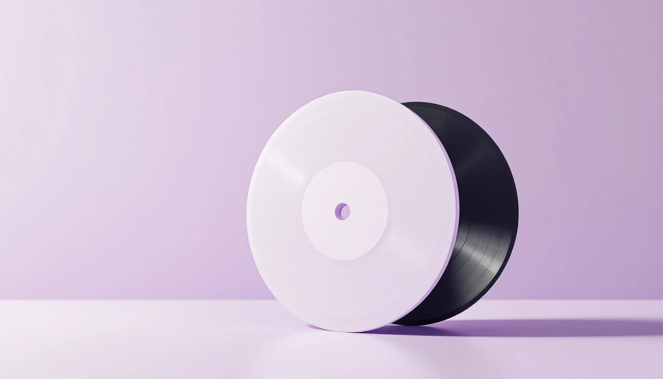 Un disque posé sur la tranche
