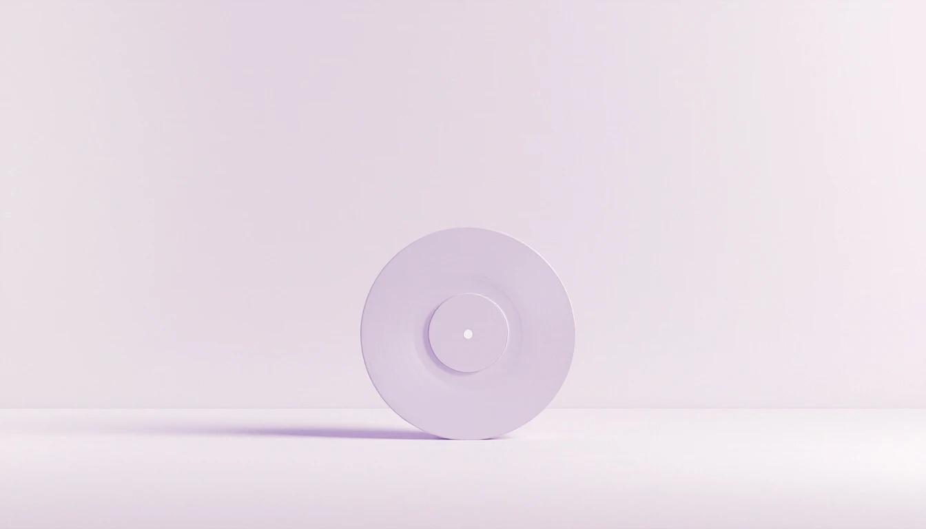 Un disque posé sur la tranche