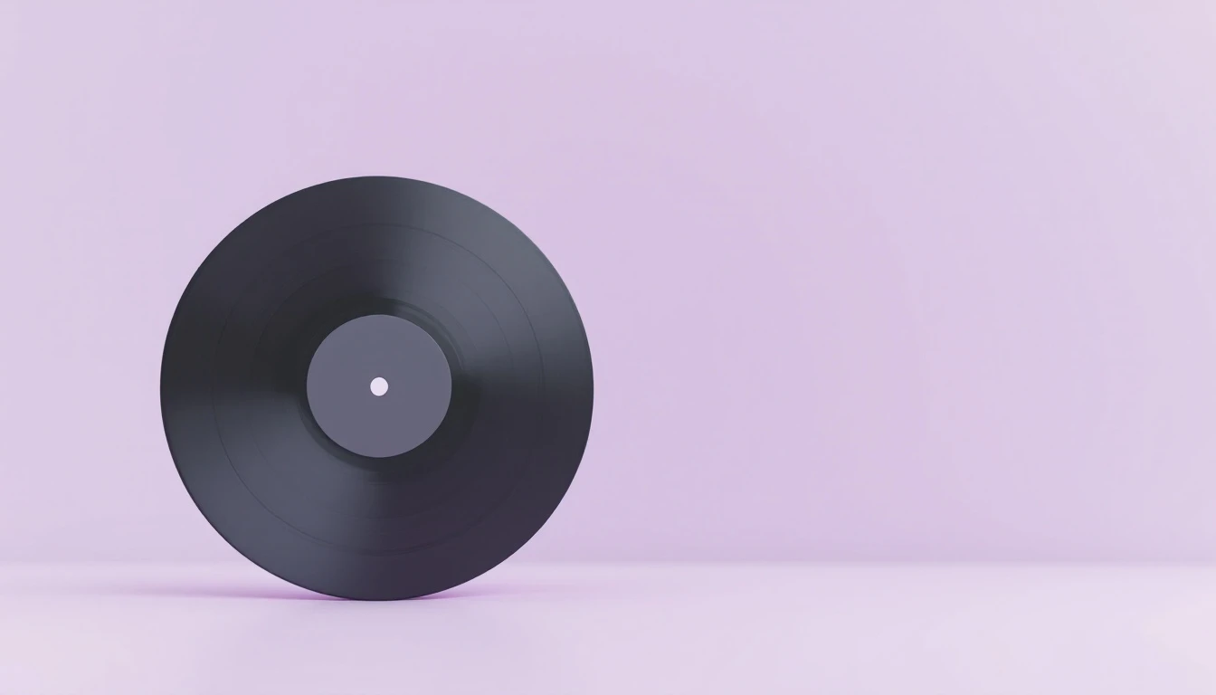 Un disque posé sur la tranche