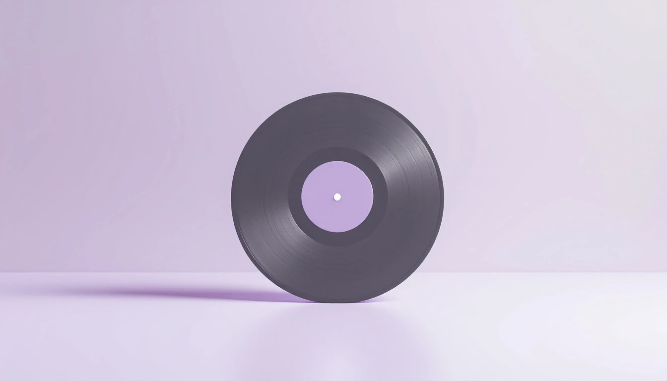 Un disque posé sur la tranche