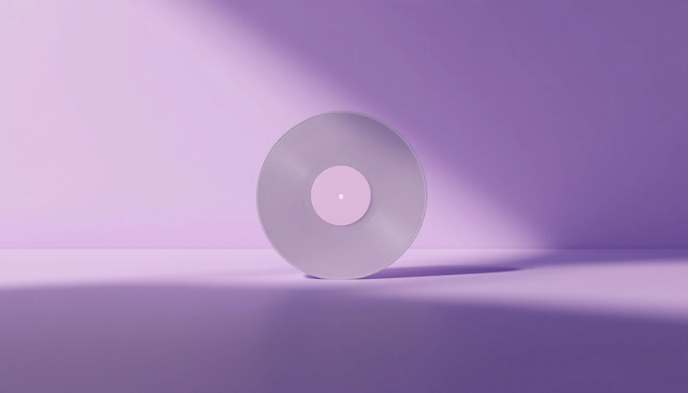 Un disque posé sur la tranche