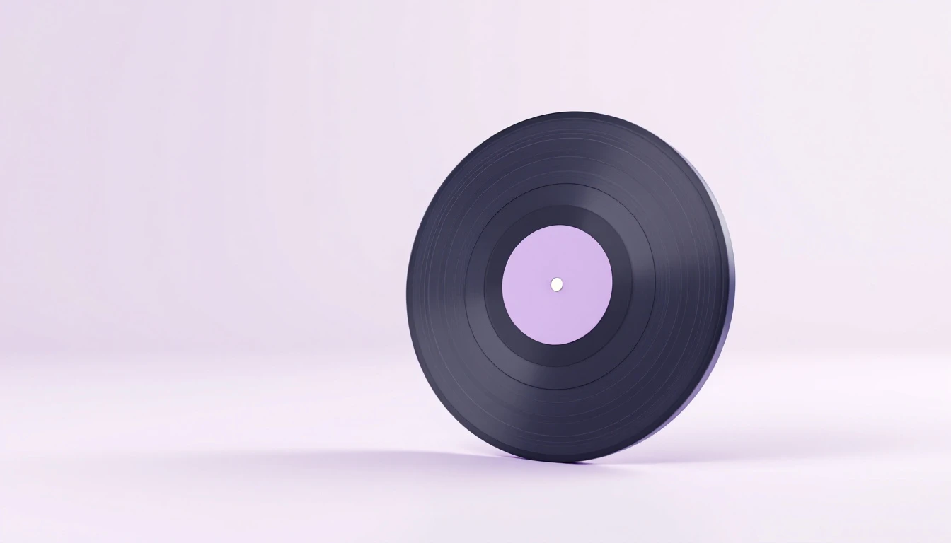 Un disque posé sur la tranche