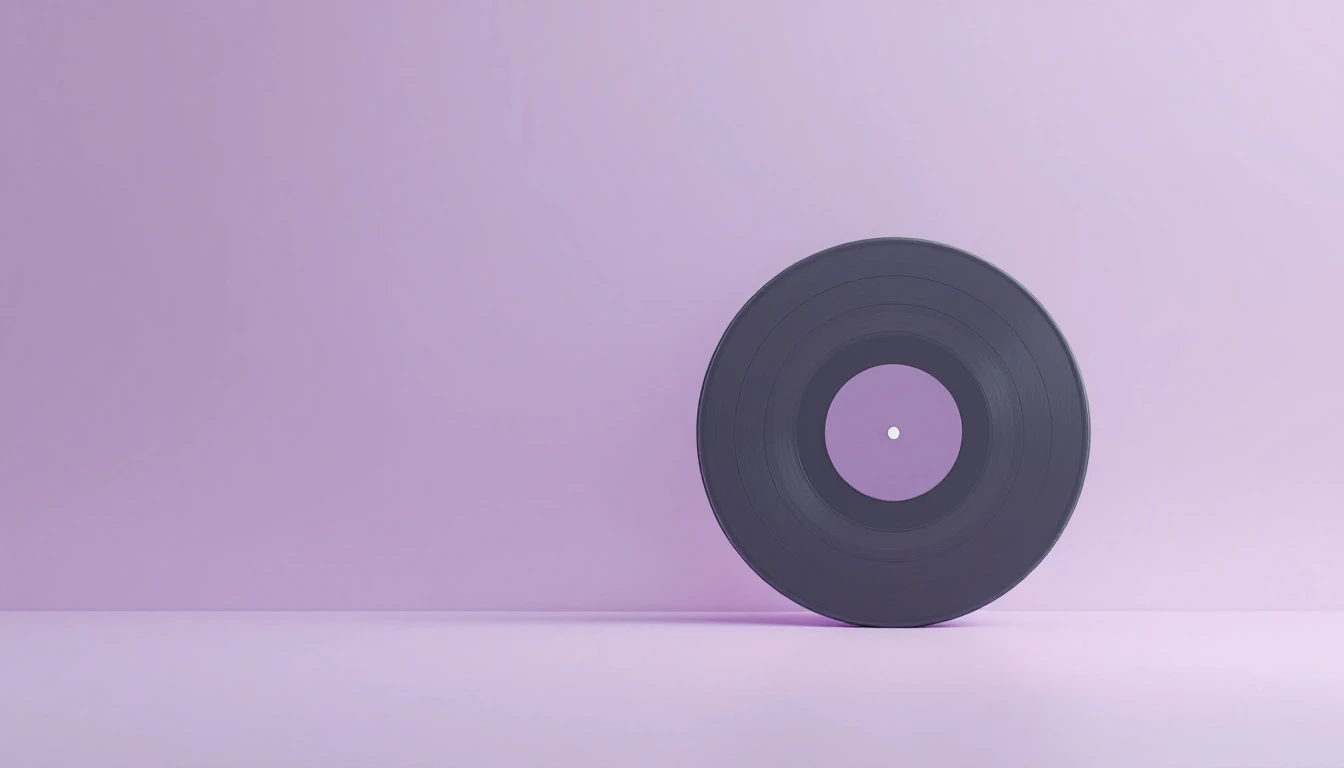Un disque posé sur la tranche