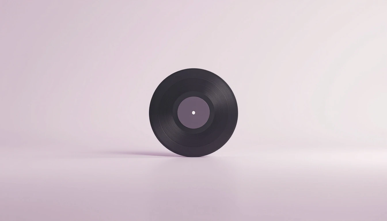 Un disque posé sur la tranche