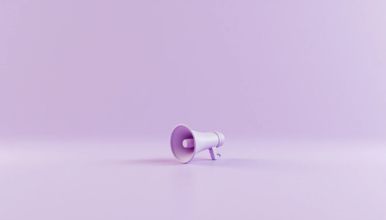 Un mégaphone posé de biais