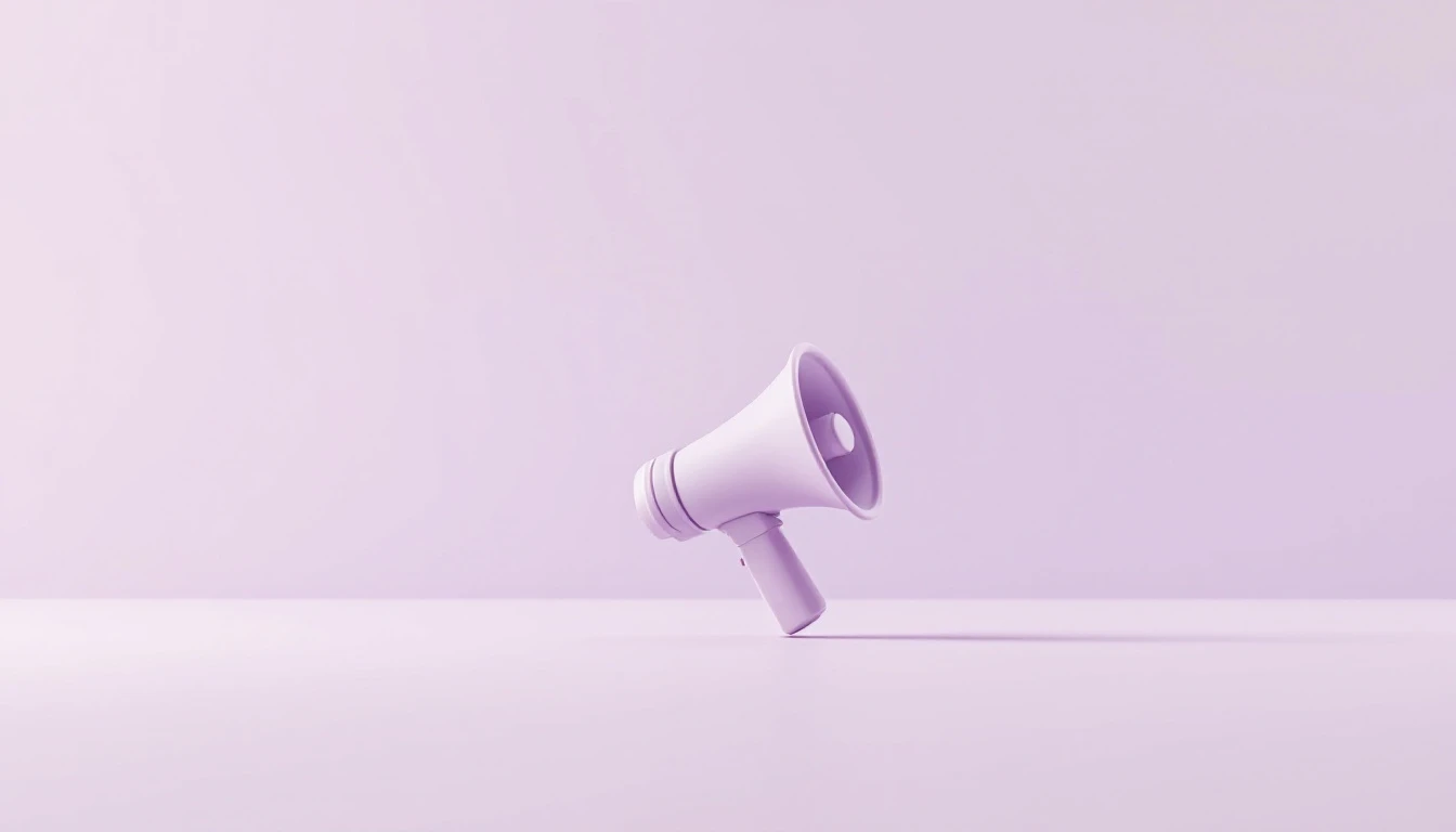 Un mégaphone posé de biais
