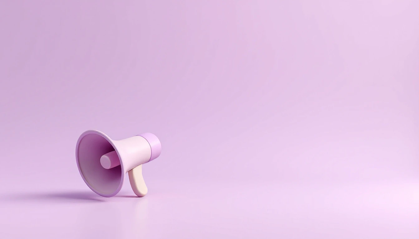Un mégaphone posé de biais