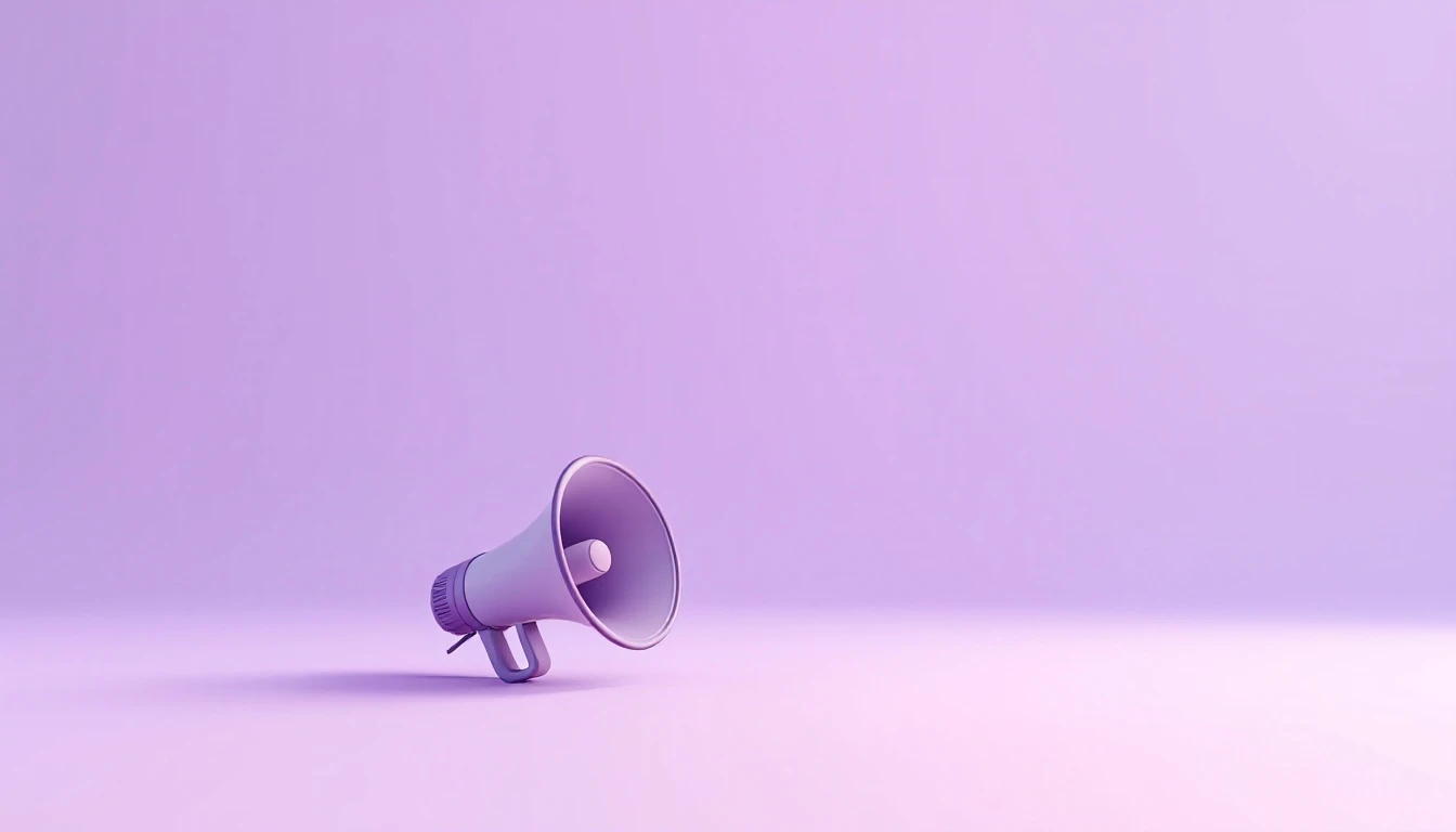 Un mégaphone posé de biais