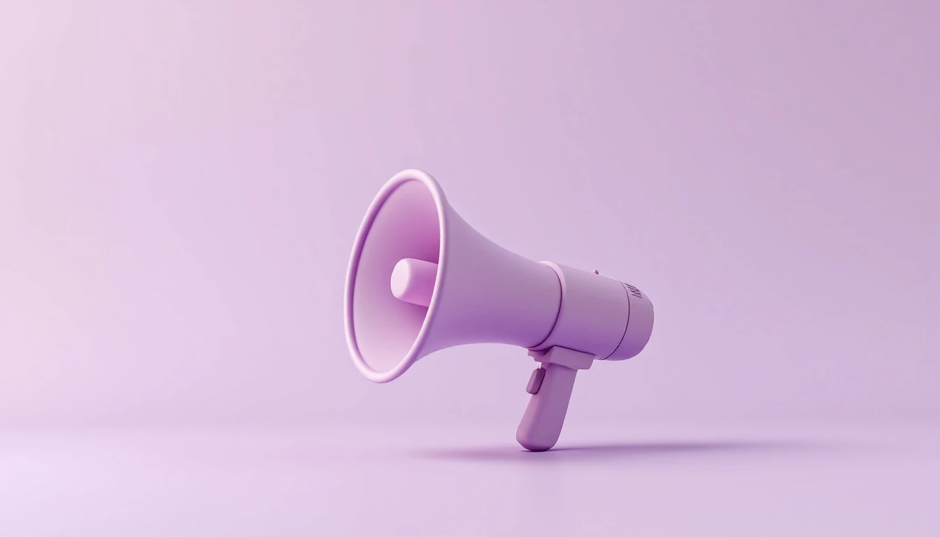 Un mégaphone posé de biais