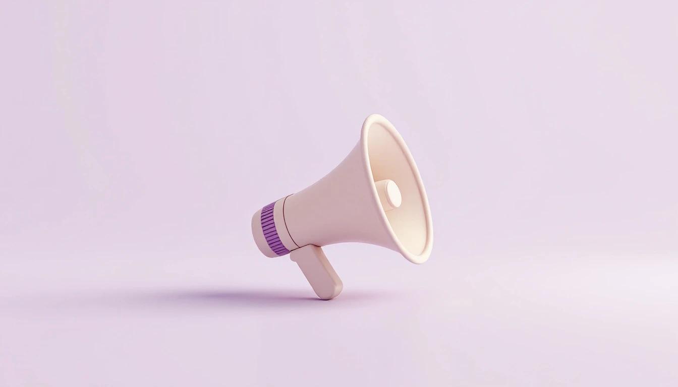 Un mégaphone posé de biais