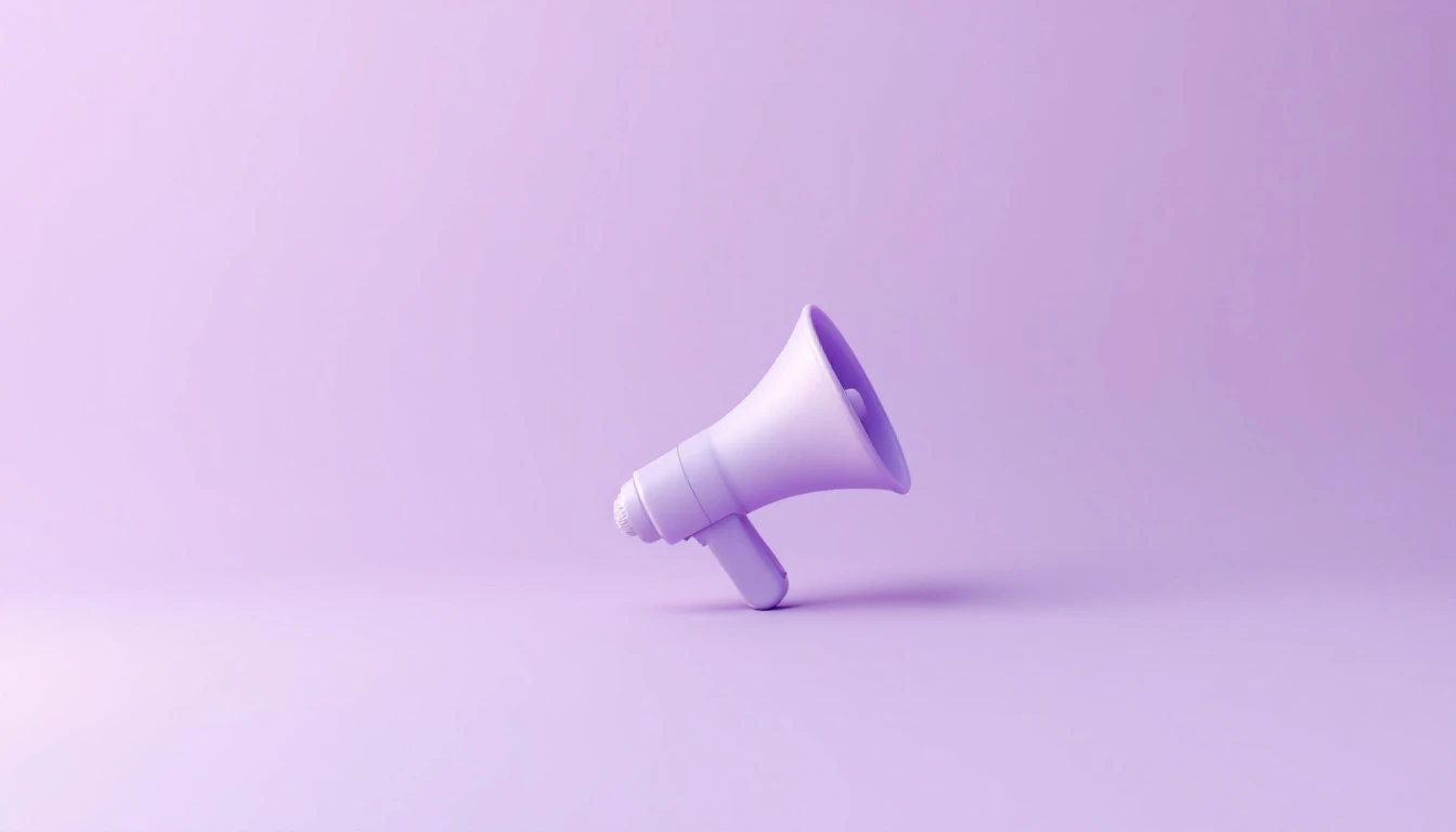 Un mégaphone posé de biais