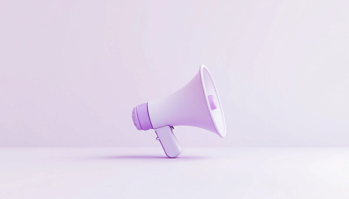 Un mégaphone posé de biais