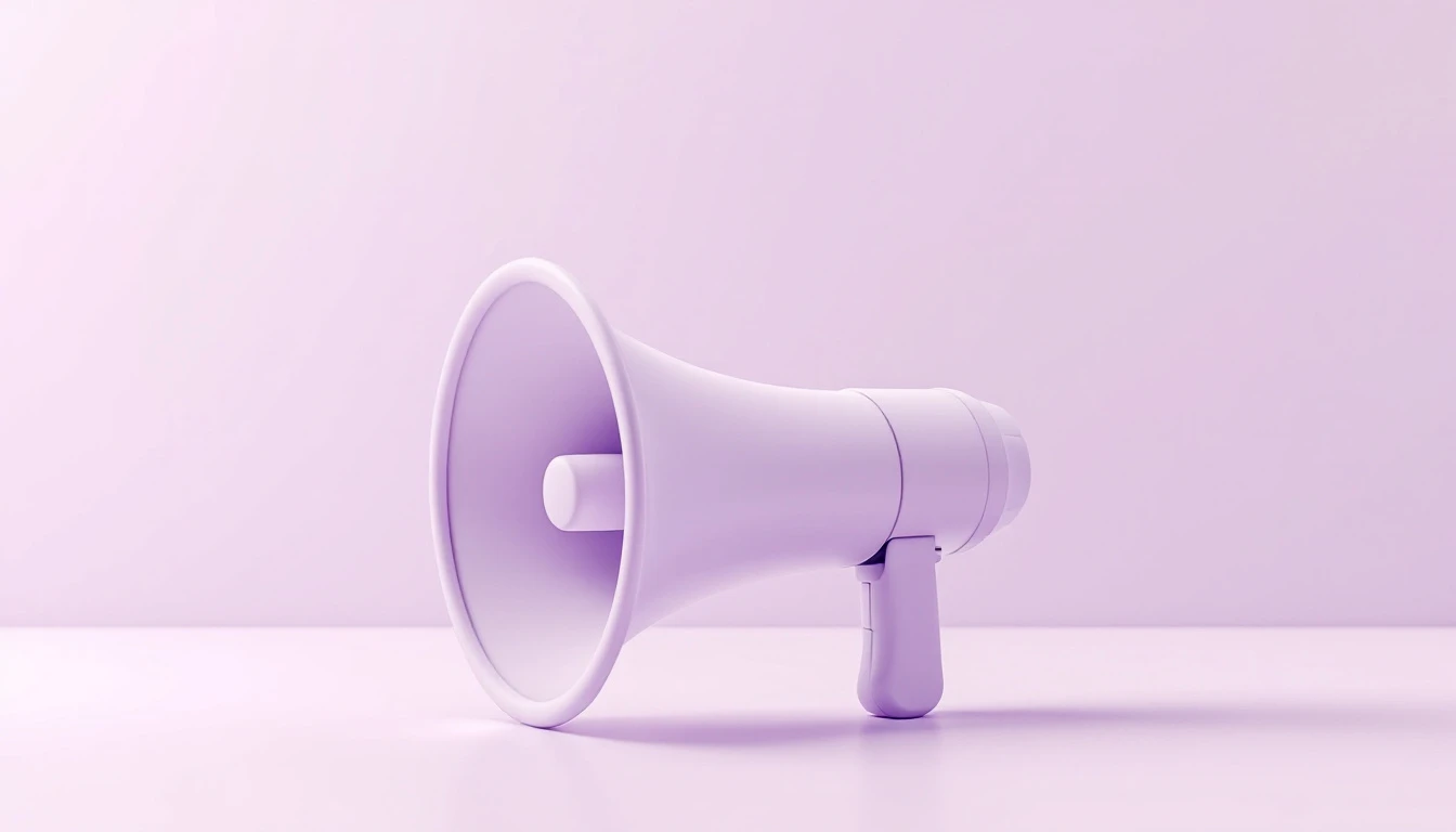 Un mégaphone posé de biais
