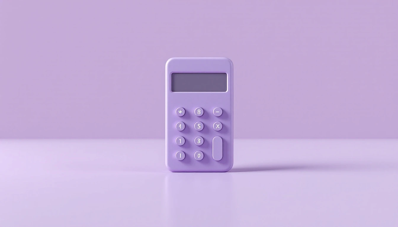 Une calculatrice posée debout