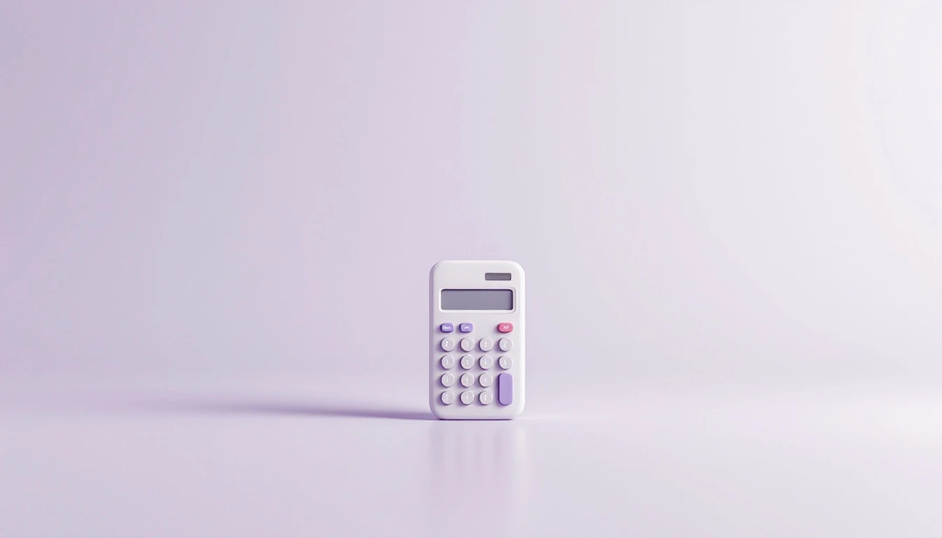 Une calculatrice posée debout